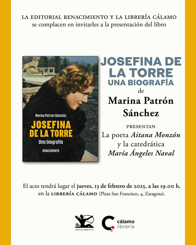  Marina Patrón Sánchez presenta Josefina de la Torre. Una biografía